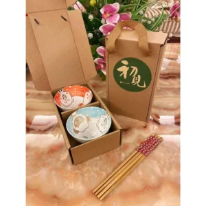 c395335eb9655c8101f69ba9047f98c4 ชุดถ้วยเซรามิค 2 ใบ มีตะเกียบ